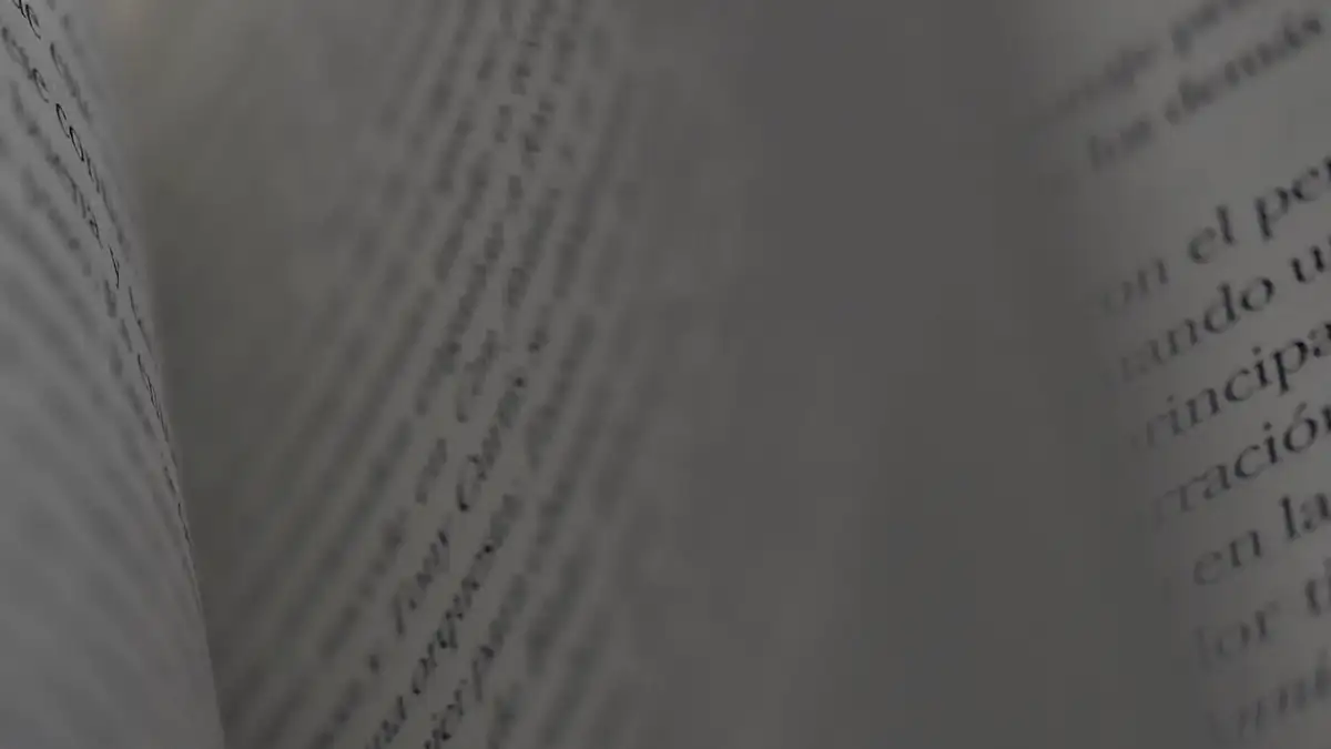 Pages of a book turning